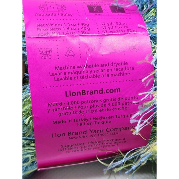 Fun fur Color 207 Art #320 Lot 118426 Polyester 57yd Yarn Multicolor - Picture 14 of 16